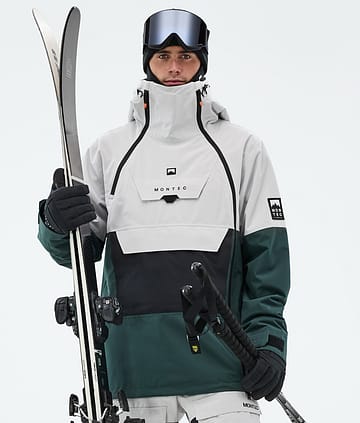 Montec Doom Skijakke Herre Light Grey/Black/Dark Atlantic