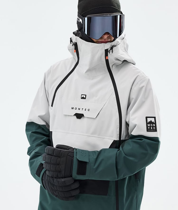 Montec Doom Snowboardjakke Herre Light Grey/Black/Dark Atlantic, Bilde 2 av 11