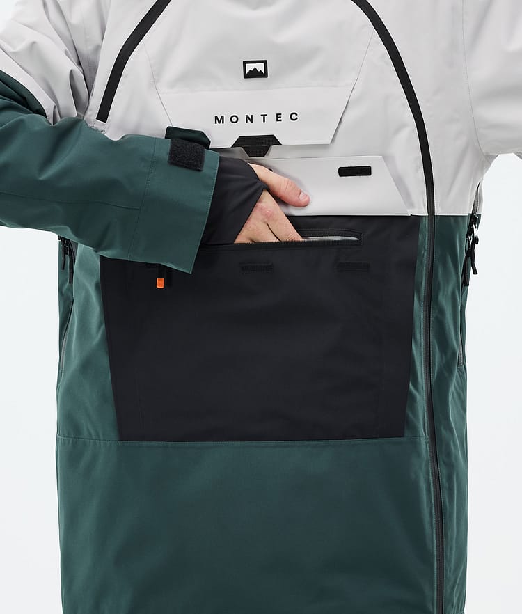 Montec Doom Snowboardjakke Herre Light Grey/Black/Dark Atlantic, Bilde 9 av 11