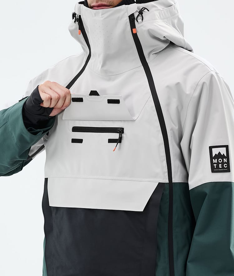 Montec Doom Snowboardjakke Herre Light Grey/Black/Dark Atlantic, Bilde 10 av 11