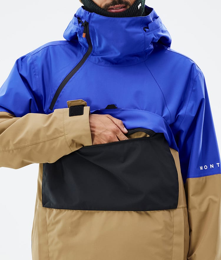 Montec Dune Snowboardjakke Herre Cobalt Blue/Back/Gold