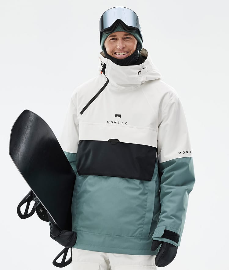 Montec Dune Snowboardjakke Herre Old White/Black/Atlantic