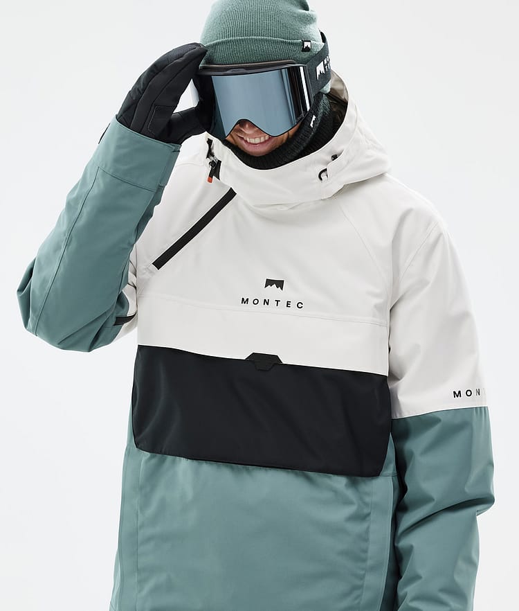 Montec Dune Snowboardjakke Herre Old White/Black/Atlantic, Bilde 2 av 9