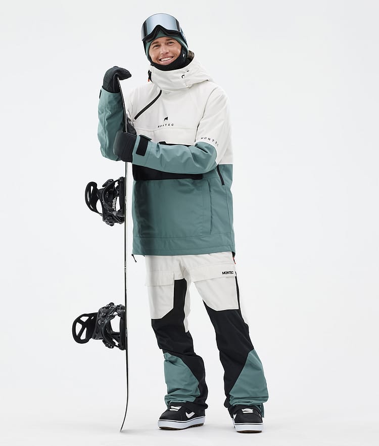 Montec Dune Snowboardjakke Herre Old White/Black/Atlantic, Bilde 3 av 9