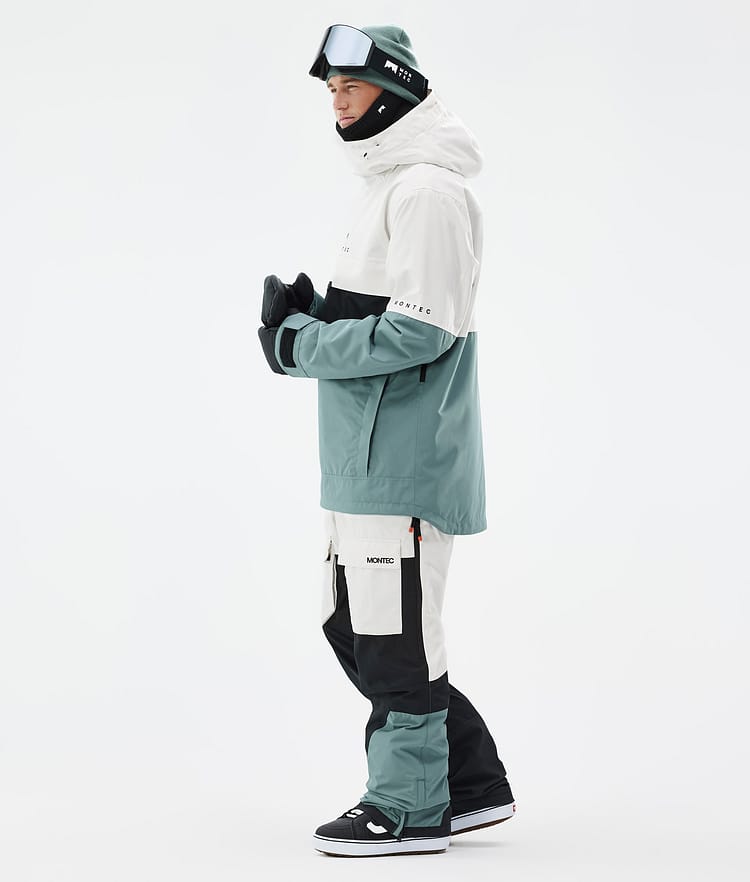 Montec Dune Snowboardjakke Herre Old White/Black/Atlantic, Bilde 4 av 9