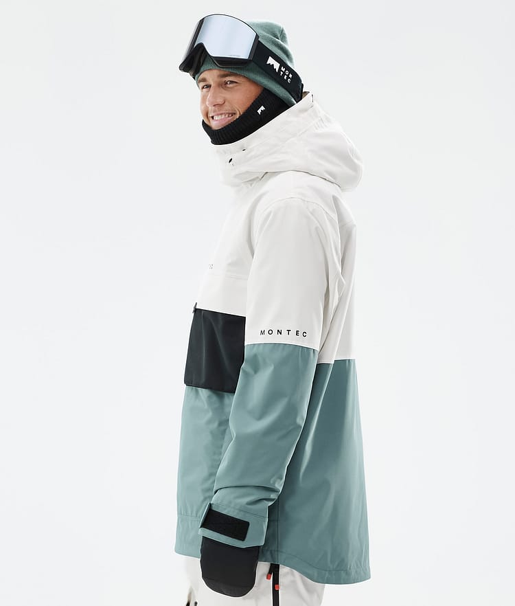 Montec Dune Snowboardjakke Herre Old White/Black/Atlantic, Bilde 6 av 9
