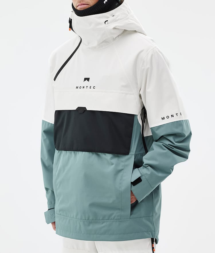 Montec Dune Snowboardjakke Herre Old White/Black/Atlantic, Bilde 8 av 9
