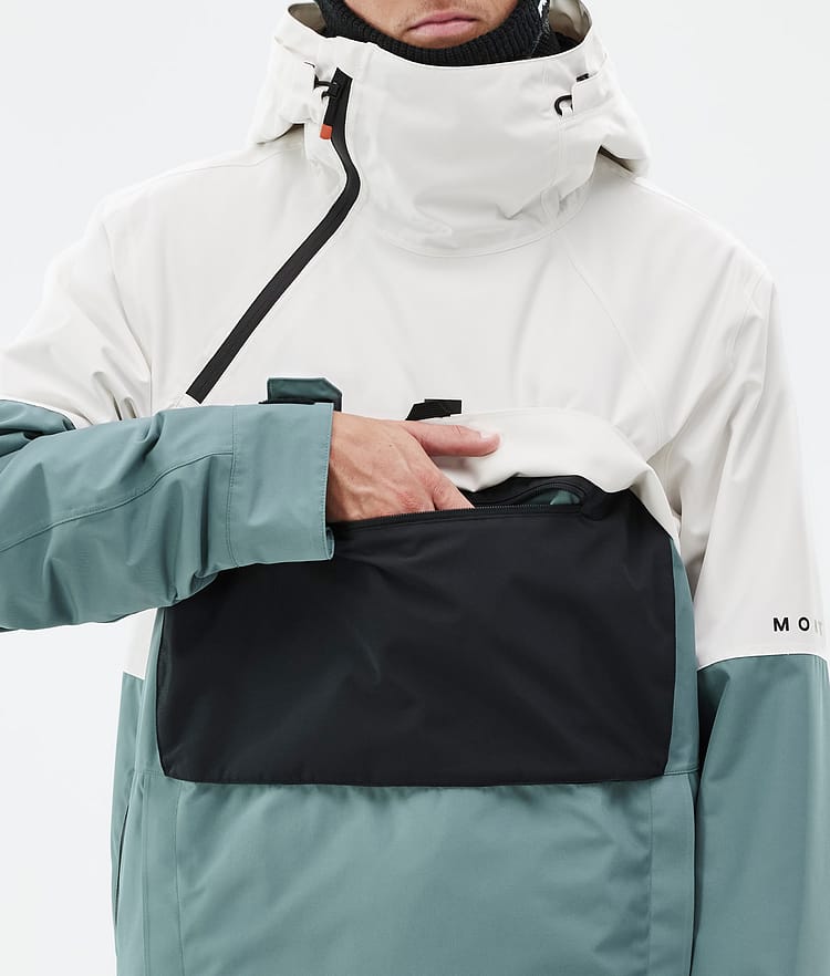 Montec Dune Snowboardjakke Herre Old White/Black/Atlantic, Bilde 9 av 9