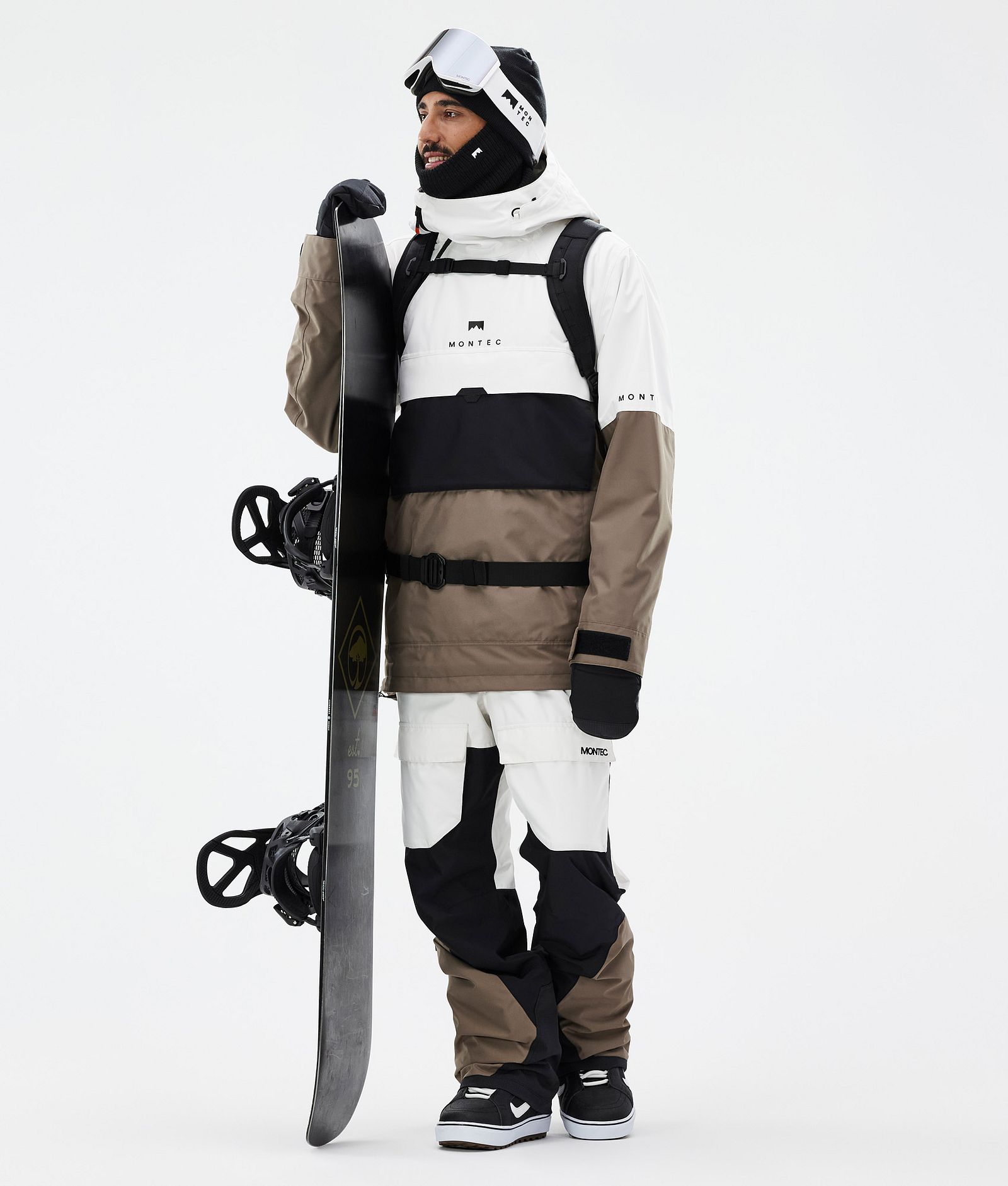 Montec Dune Snowboardjakke Herre Old White/Black/Walnut, Bilde 3 av 9