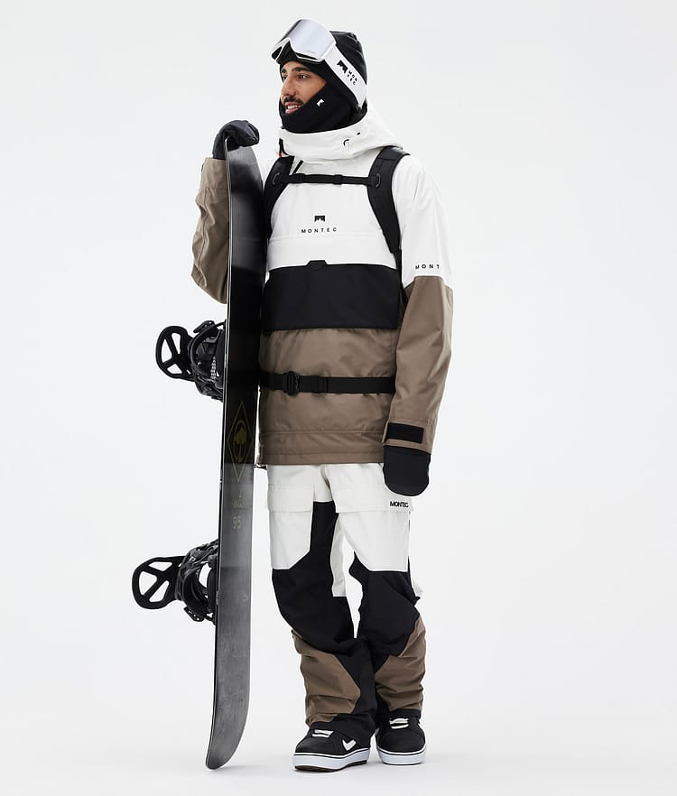 Montec Dune Snowboardjakke Herre Old White/Black/Walnut