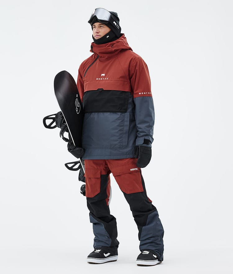Montec Dune Snowboardjakke Herre Rust/Black/Metal Blue, Bilde 3 av 9