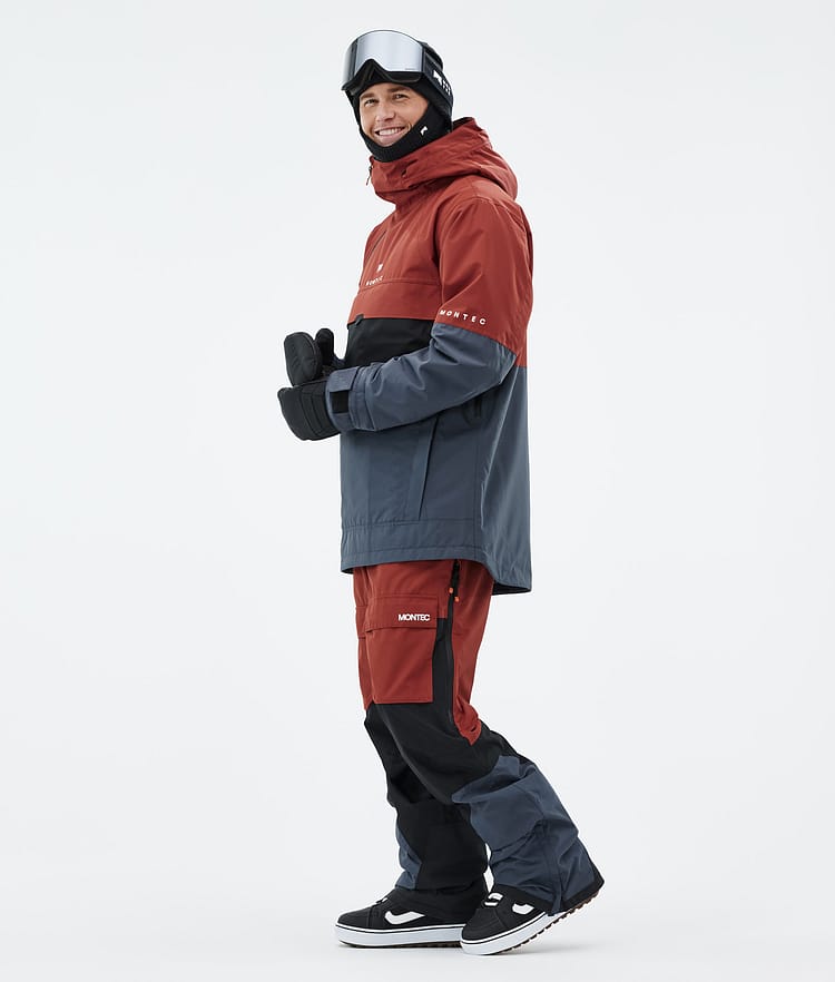Montec Dune Snowboardjakke Herre Rust/Black/Metal Blue, Bilde 4 av 9