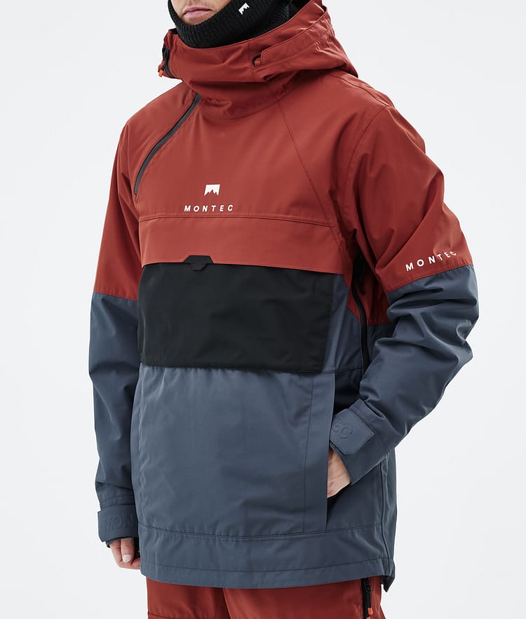 Montec Dune Snowboardjakke Herre Rust/Black/Metal Blue, Bilde 8 av 9