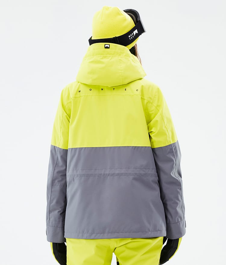 Montec Doom W Snowboardjakke Dame Bright Yellow/Black/Light Pearl, Bilde 7 av 11