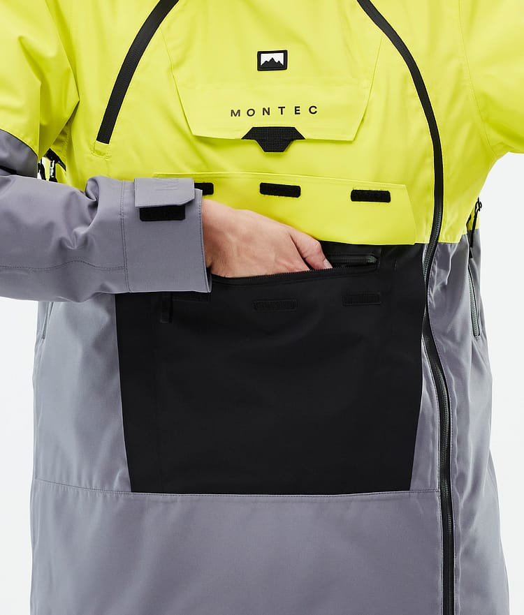 Montec Doom W Snowboardjakke Dame Bright Yellow/Black/Light Pearl, Bilde 9 av 11