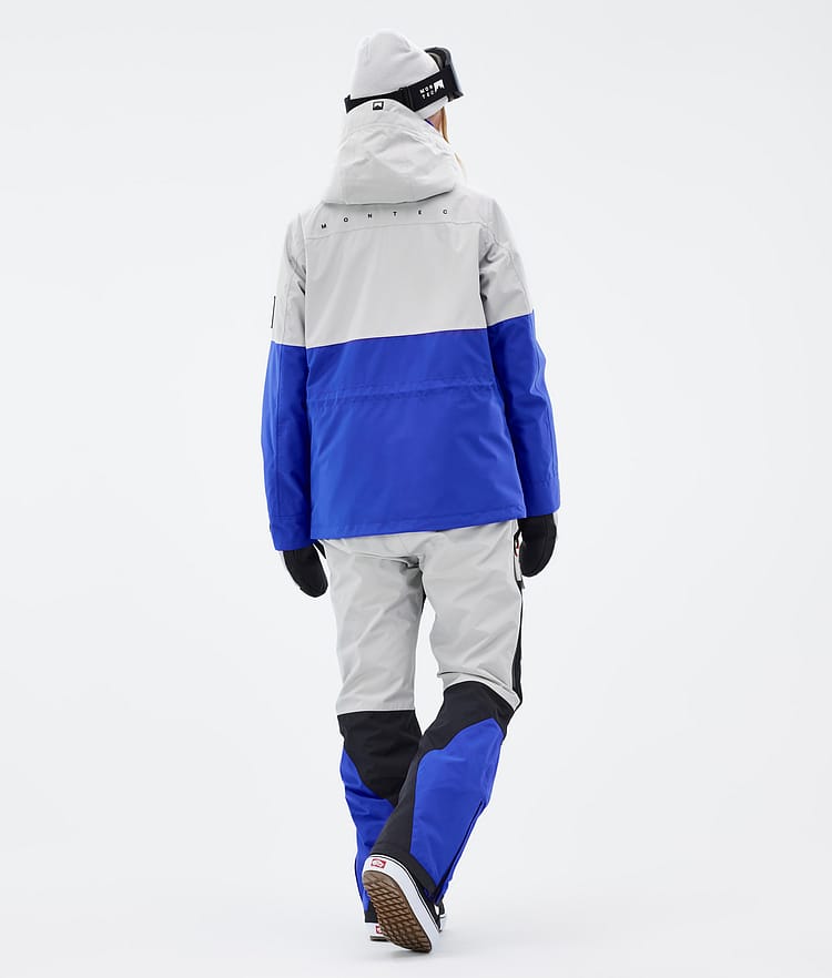 Montec Doom W Snowboardjakke Dame Light Grey/Black/Cobalt Blue, Bilde 5 av 11