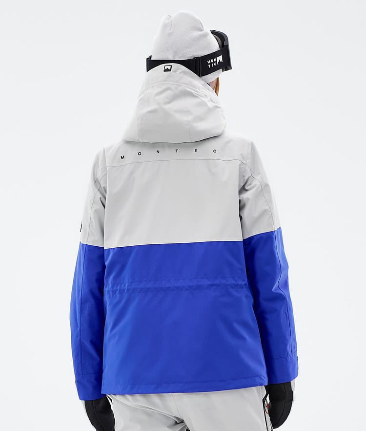 Montec Doom W Snowboardjakke Dame Light Grey/Black/Cobalt Blue, Bilde 7 av 11