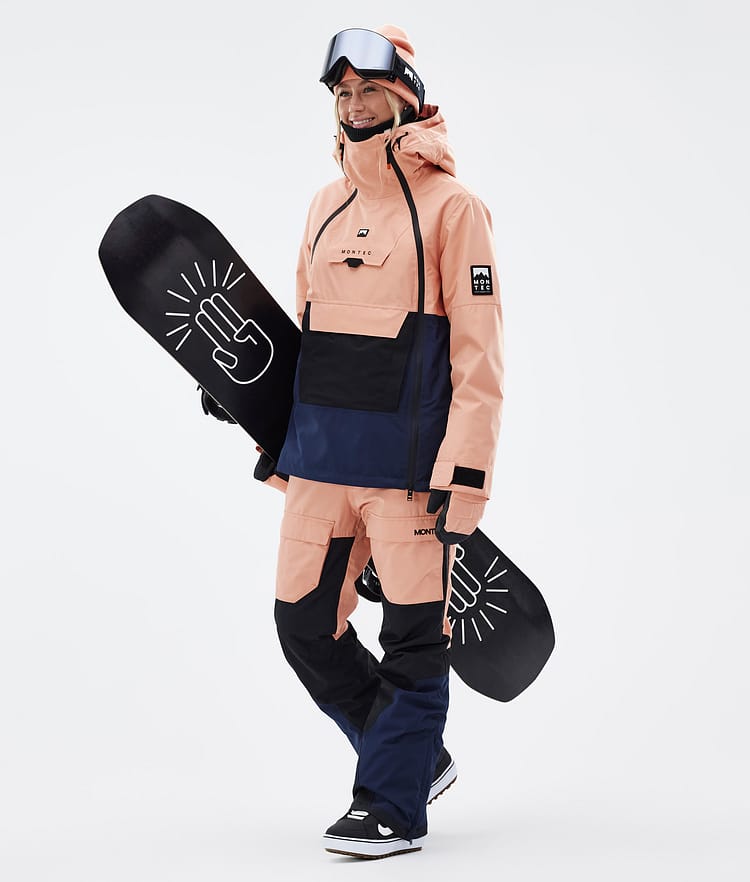 Montec Doom W Snowboardjakke Dame Faded Peach/Black/Dark Blue, Bilde 3 av 11