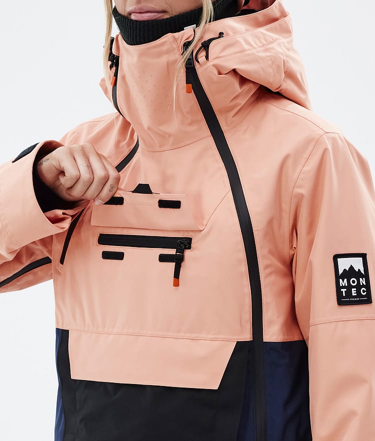 Montec Doom W Snowboardjakke Dame Faded Peach/Black/Dark Blue, Bilde 10 av 11