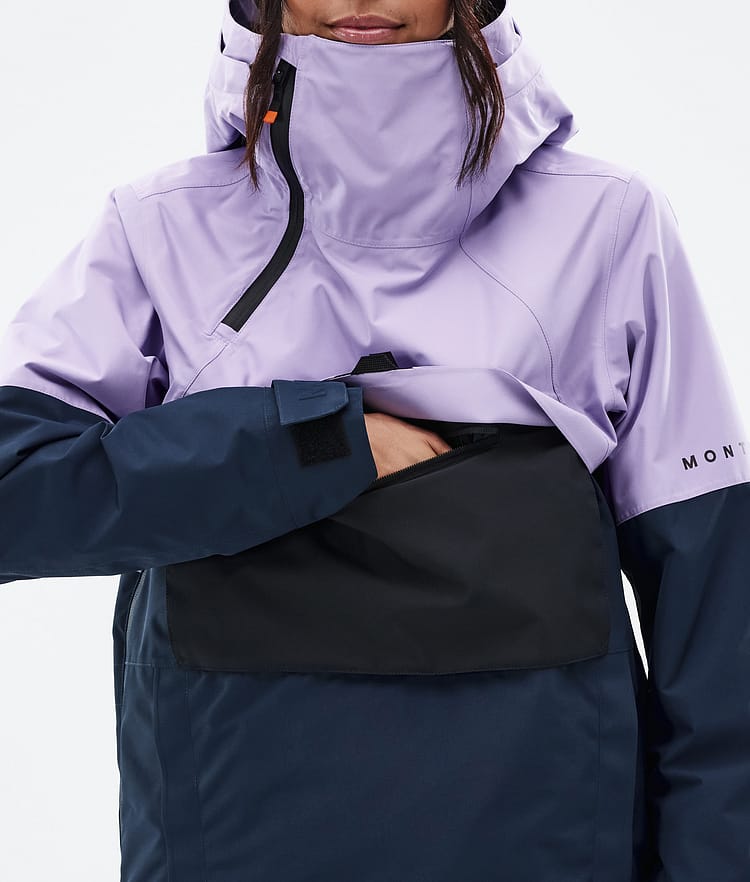 Montec Dune W Snowboardjakke Dame Faded Violet/Black/Dark Blue, Bilde 8 av 8