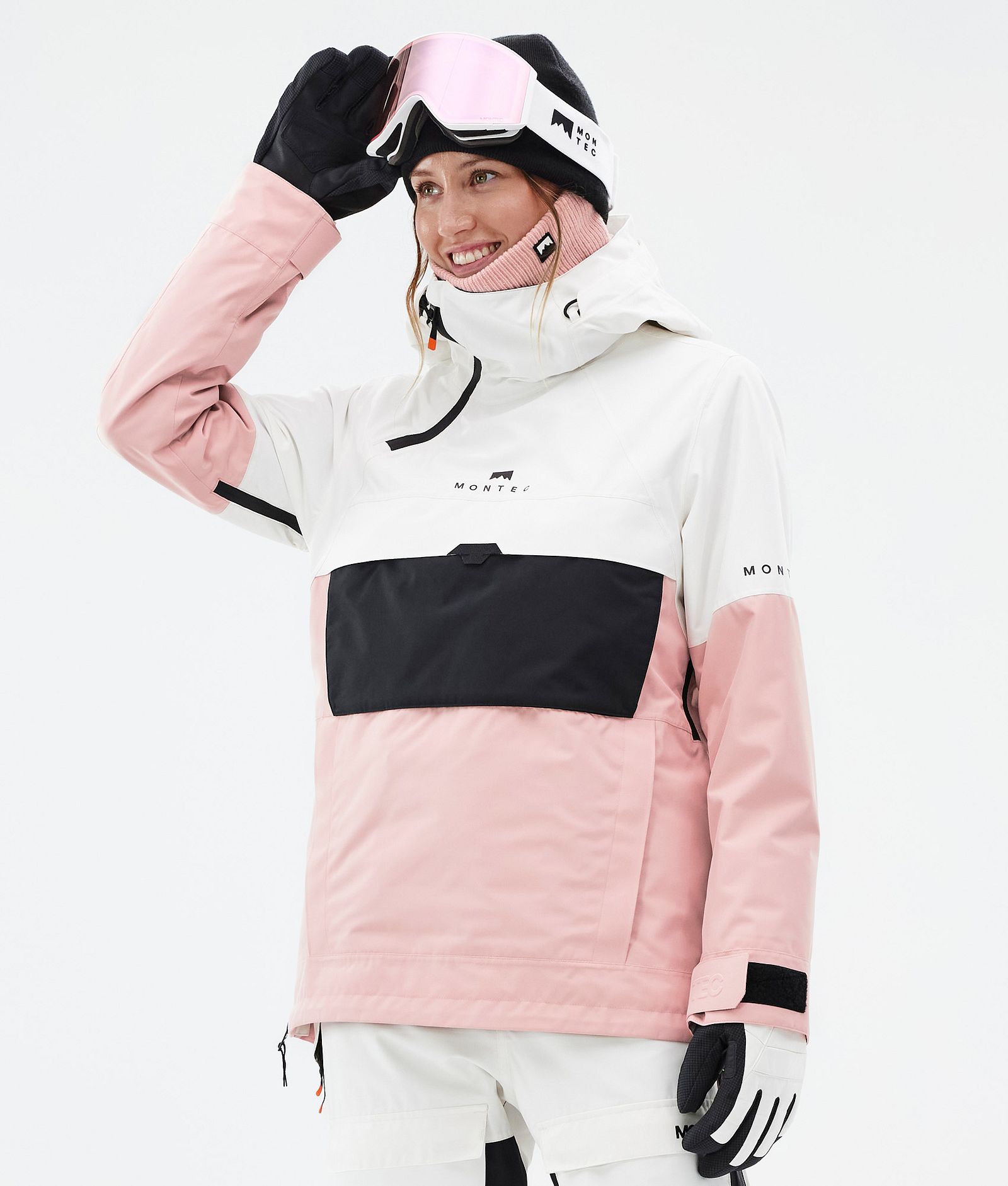 Montec Dune W Skijakke Dame Old White/Black/Soft Pink, Bilde 1 av 9