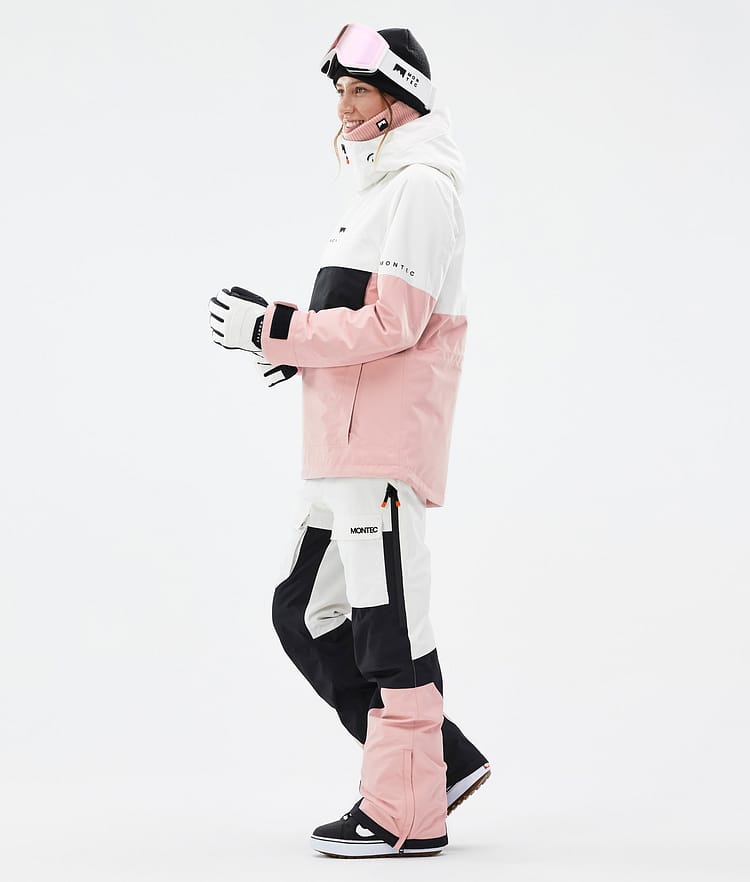 Montec Dune W Snowboardjakke Dame Old White/Black/Soft Pink