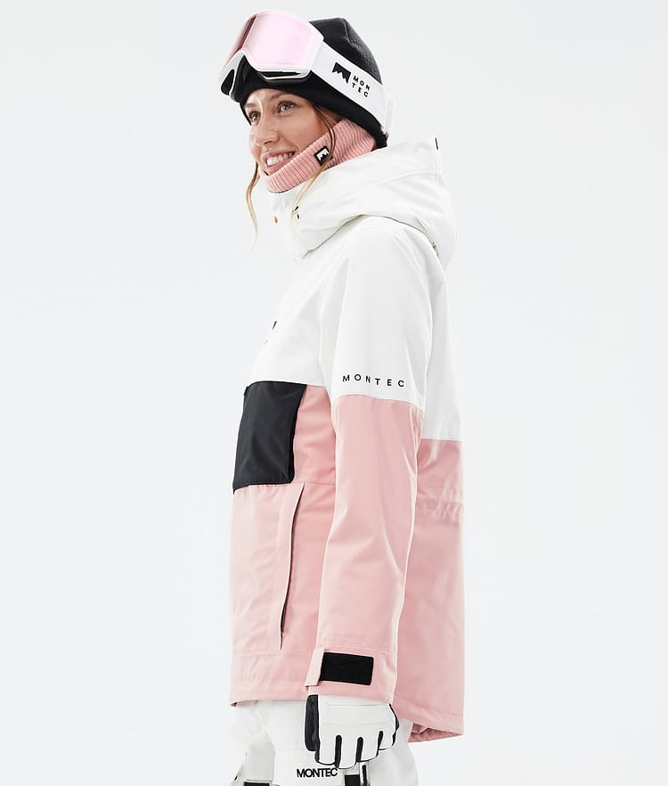 Montec Dune W Snowboardjakke Dame Old White/Black/Soft Pink Renewed, Bilde 6 av 9