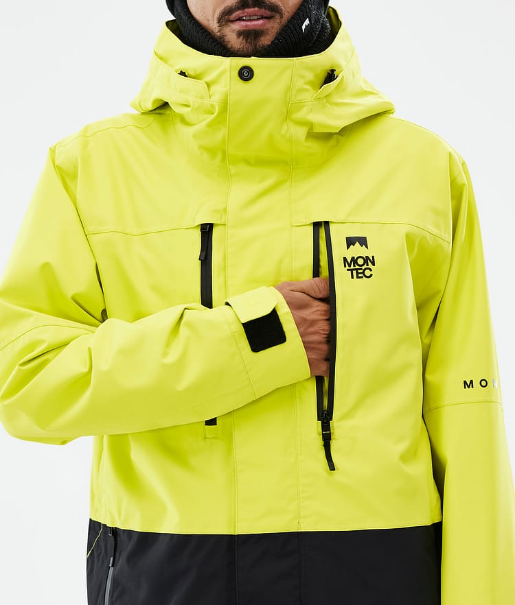 Montec Fawk Skijakke Herre Bright Yellow/Black, Bilde 9 av 10