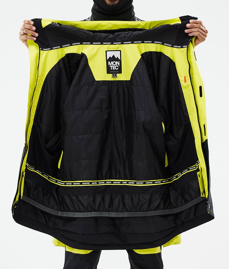 Montec Fawk Skijakke Herre Bright Yellow/Black, Bilde 10 av 10