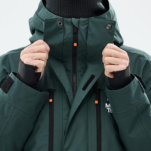 Glidelås foran med doble klaffer Hovedproduktdetaljbilde,