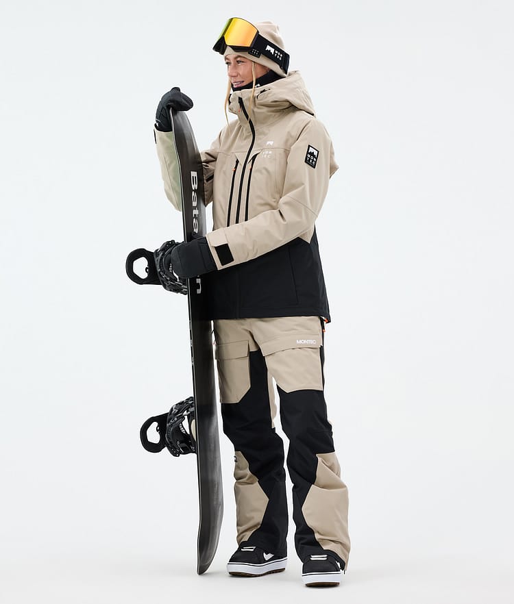 Montec Moss W Snowboardjakke Dame Sand/Black Renewed, Bilde 3 av 10