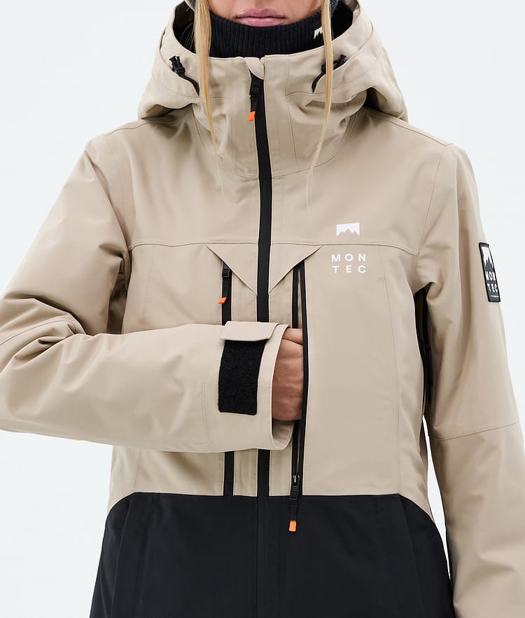 Montec Moss W Snowboardjakke Dame Sand/Black Renewed, Bilde 9 av 10