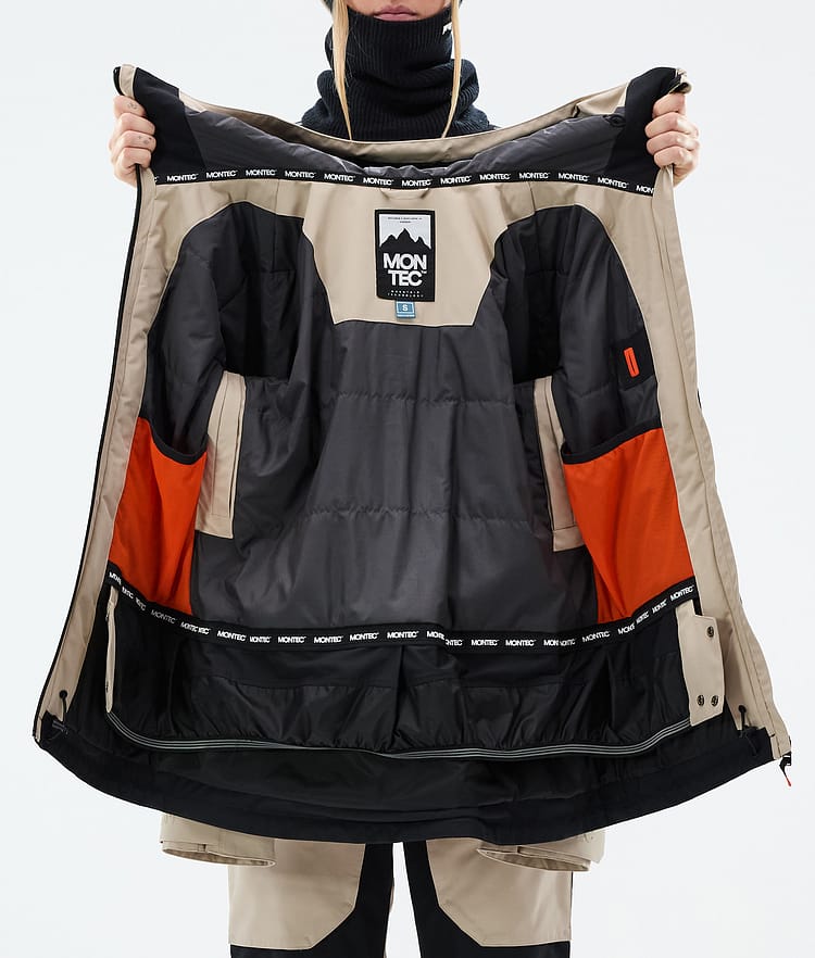 Montec Moss W Snowboardjakke Dame Sand/Black Renewed, Bilde 10 av 10