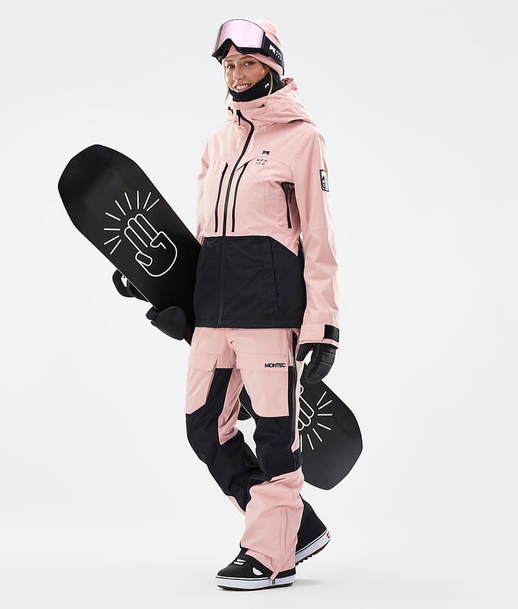 Montec Moss W Snowboardjakke Dame Soft Pink/Black