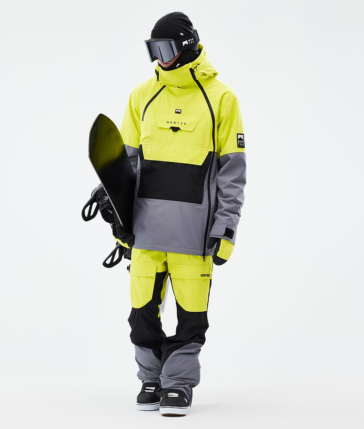 Montec Fawk Snowboardbukse Herre Bright Yellow/Black/Light Pearl Renewed, Bilde 2 av 7