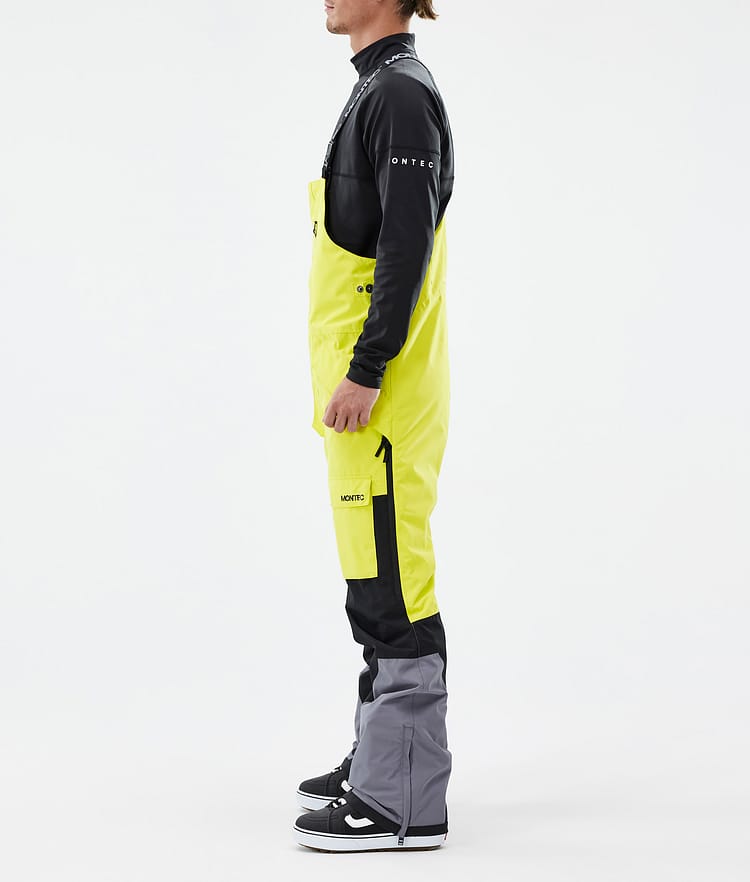 Montec Fawk Snowboardbukse Herre Bright Yellow/Black/Light Pearl Renewed, Bilde 3 av 7