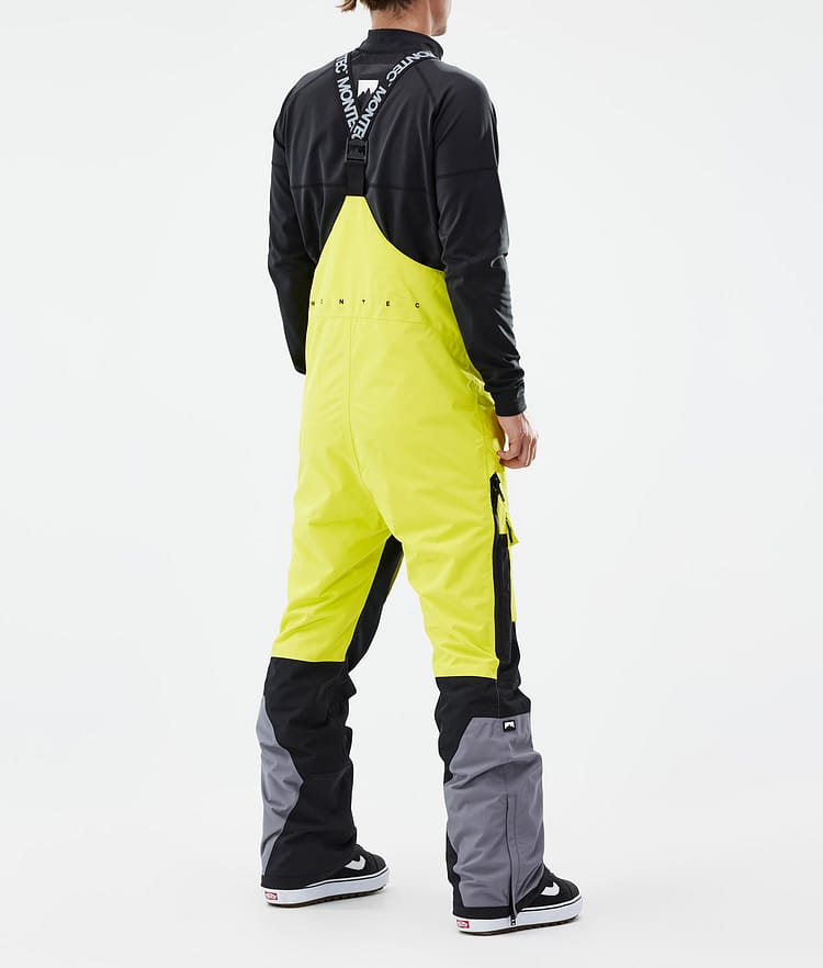Montec Fawk Snowboardbukse Herre Bright Yellow/Black/Light Pearl Renewed, Bilde 4 av 7