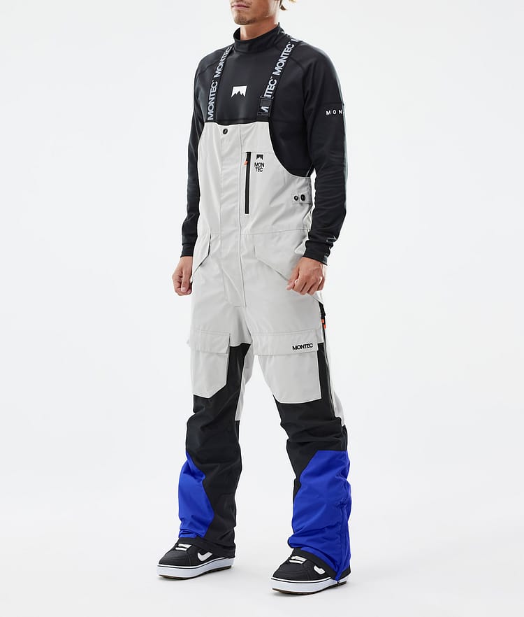 Montec Fawk Snowboardbukse Herre Light Grey/Black/Cobalt Blue, Bilde 1 av 7