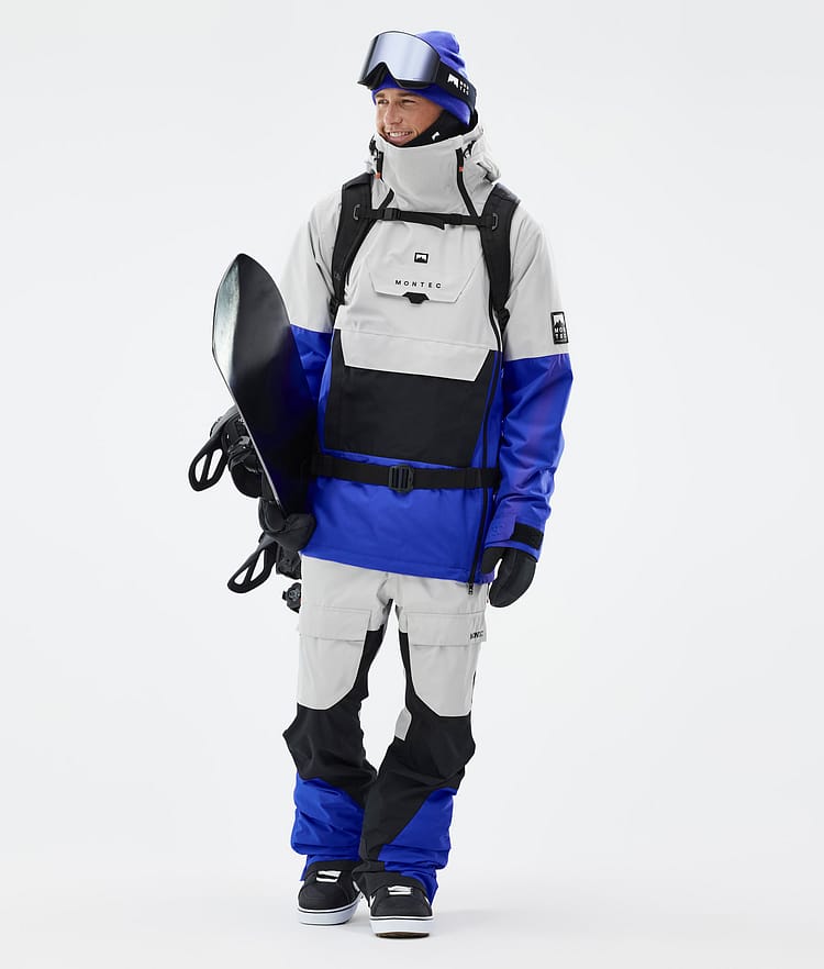 Montec Fawk Snowboardbukse Herre Light Grey/Black/Cobalt Blue