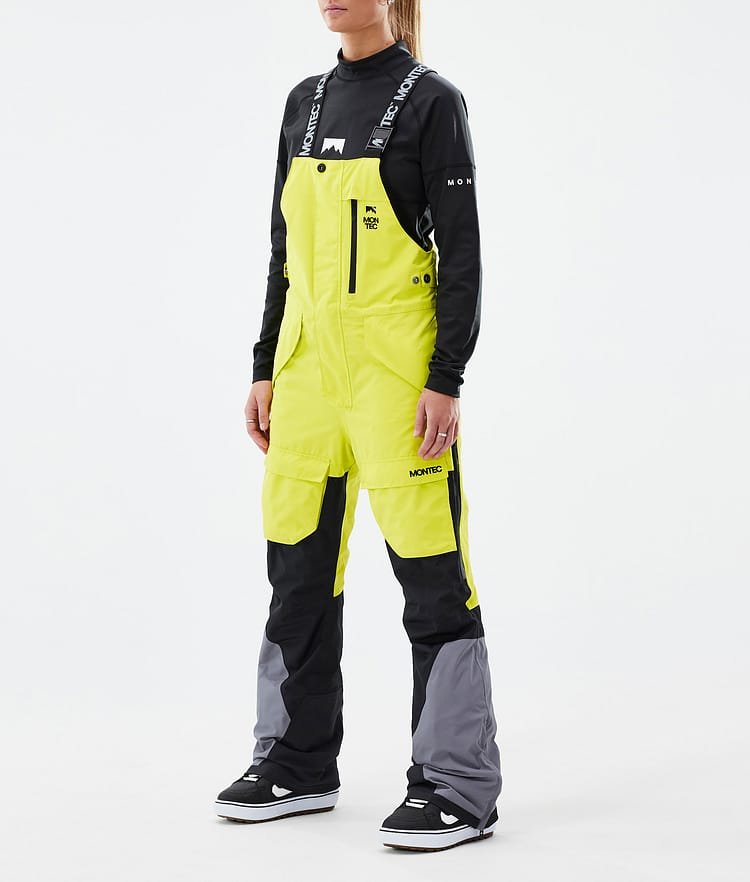 Montec Fawk W Snowboardbukse Dame Bright Yellow/Black/Light Pearl Renewed, Bilde 1 av 7