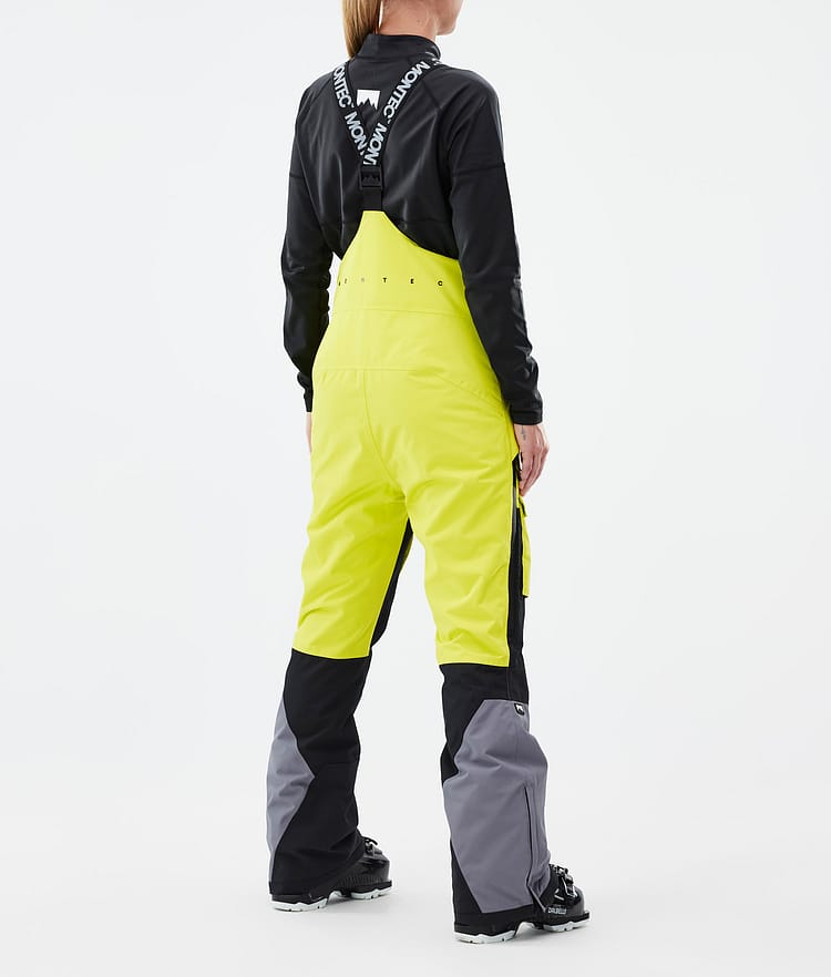 Montec Fawk W Skibukse Dame Bright Yellow/Black/Light Pearl, Bilde 4 av 7