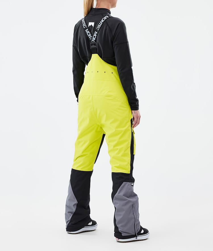 Montec Fawk W Snowboardbukse Dame Bright Yellow/Black/Light Pearl, Bilde 4 av 7