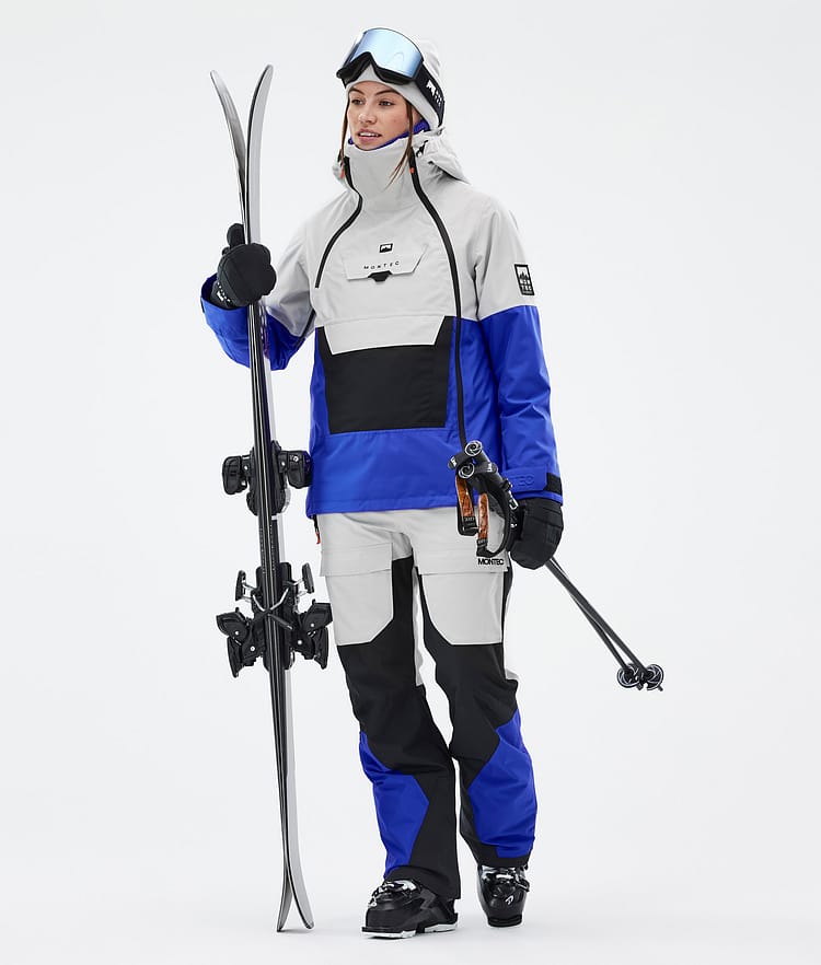 Montec Fawk W Skibukse Dame Light Grey/Black/Cobalt Blue, Bilde 2 av 7