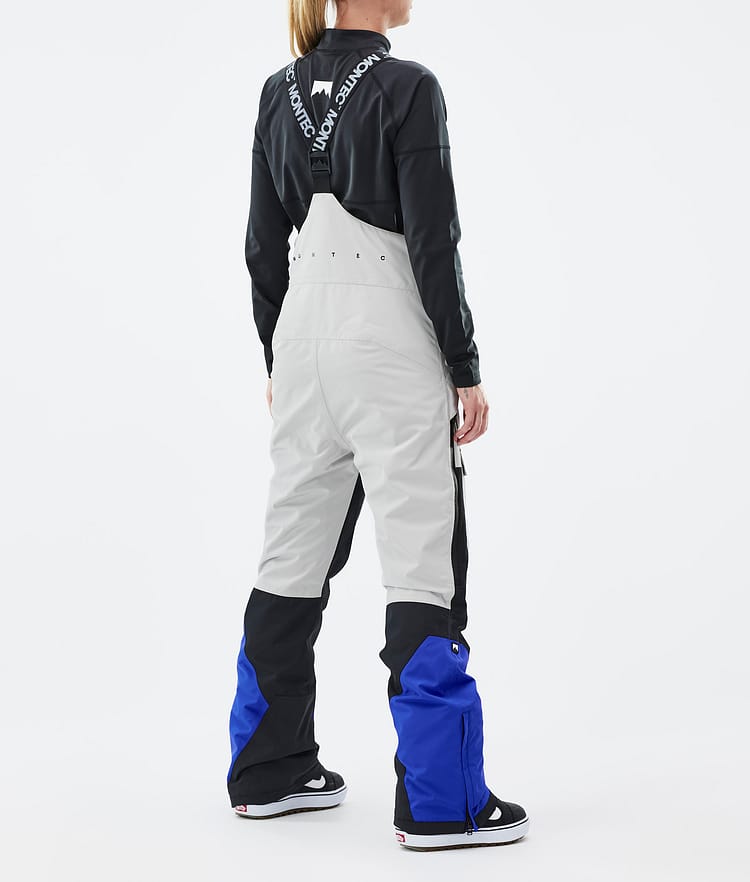 Montec Fawk W Snowboardbukse Dame Light Grey/Black/Cobalt Blue