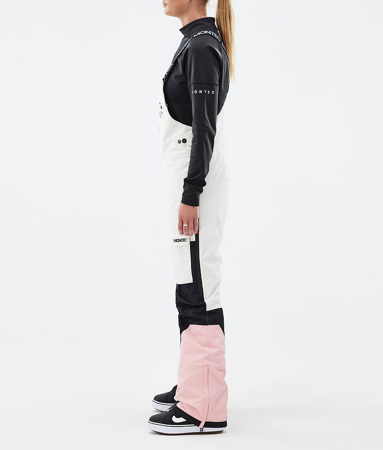 Montec Fawk W Snowboardbukse Dame Old White/Black/Soft Pink Renewed, Bilde 3 av 7