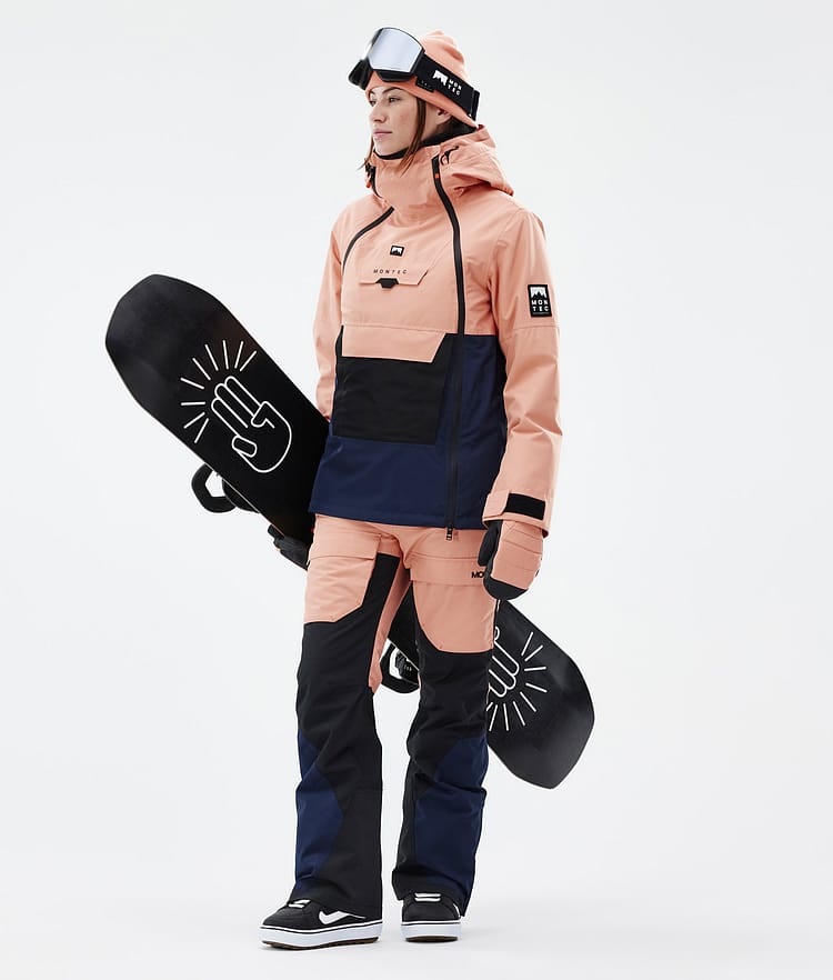 Montec Fawk W Snowboardbukse Dame Faded Peach/Black/Dark Blue, Bilde 2 av 7