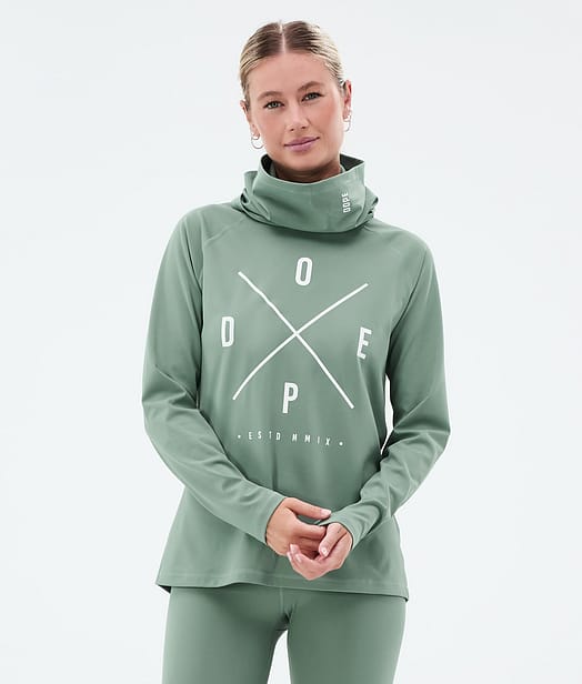 Dope Snuggle W Superundertøy overdel Dame 2X-Up Faded Green