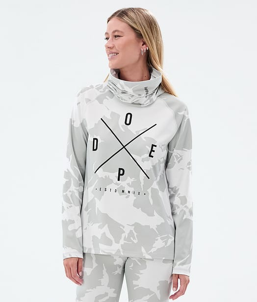 Dope Snuggle W Superundertøy overdel Dame 2X-Up Grey Camo