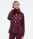 Dope Snuggle W Superundertøy overdel Dame 2X-Up Burgundy
