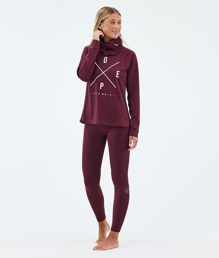 Dope Snuggle W Superundertøy bukse Dame 2X-Up Burgundy, Image 3 of 7